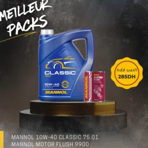 pack vidange mannol 10w-40 et produit de rinçage motor flush